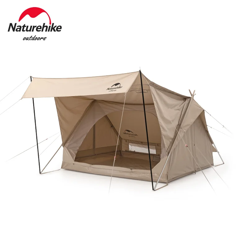 Naturehike Camping Cotton A-shaped Tent Double Persons 4.8m² Camping Tent Extend Open And Close Awning Outdoor Portable Tent