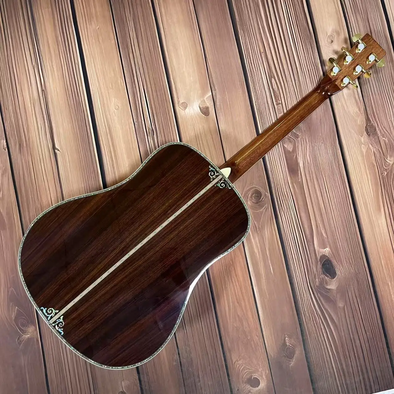 سلسلة D45 مقاس 41 بوصة من الخشب الصلب مع جيتار صوتي أصفر لامع