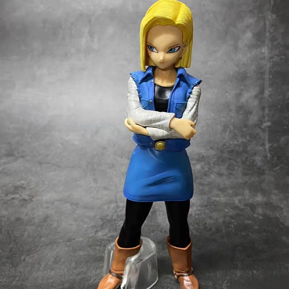 24CM Anime Dragon Ball Z Android 17 18 Figure Android 18 PVC Action Figures Collection Model Toys for Children Christmas Gifts