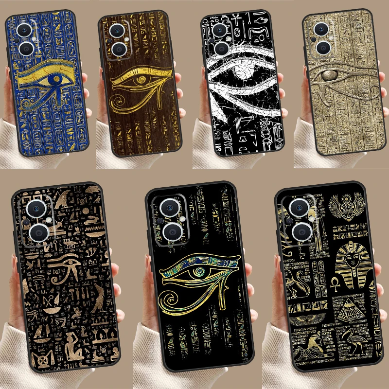 Sacred Eye of Horus Egypt Fresco Case For OPPO Reno 11 11F 10 Pro 4Z 5Z 8T 5 6 7 8 Lite OPPO Find X5 X6 Pro X2 X3 Lite Cover