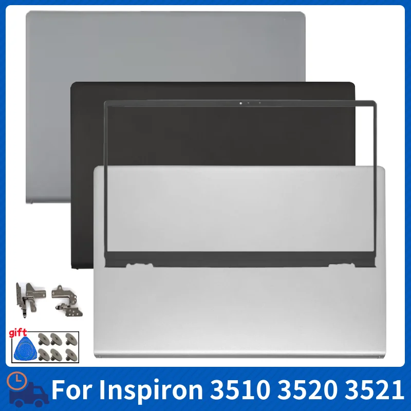 For Inspiron 15 3510 3511 3515 3520 3521 New Laptop LCD Back Cover Front Bezel Hinge Computer Replacement Part Rear Lid Top Case