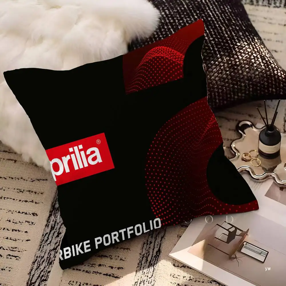 A-ApriliaS logo Cushion Cover Car Throw Pillow Case For Sofa Car Christmas Gift 40x40cm 45x45cm