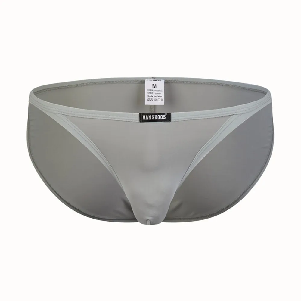 

Fashionable Men Panties Bikini Comfortable Underwear Ice Silk Underwear Narrow Side Sports Briefs Underpants