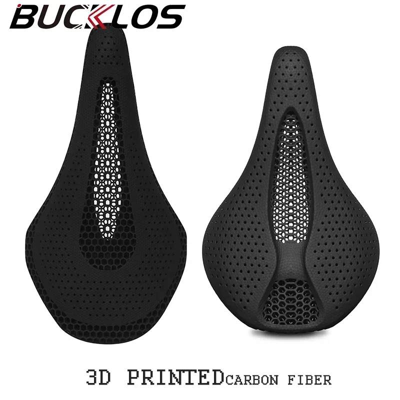 

BUCKLOS Bicycle Saddle 143MM 155mm 3d Printed Saddle Carbon Fiber Racing Bike Seat Cushion 3D Road MTB Triathlon Seat Nylon