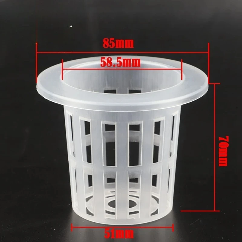 900Pcs/Carton Plastic Plant Hydroponics Growing Basket Vegetable Soilless Culture Plastic Mesh Pot Plant Nursery Cup Pots