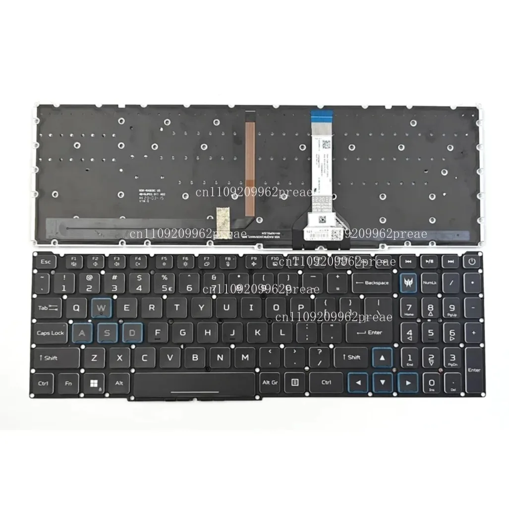 

Клавиатура для ноутбука Acer Predator Helios Neo PHN16-71/PHN16-71-747H — американская раскладка, черная, цветная RGB подсветка