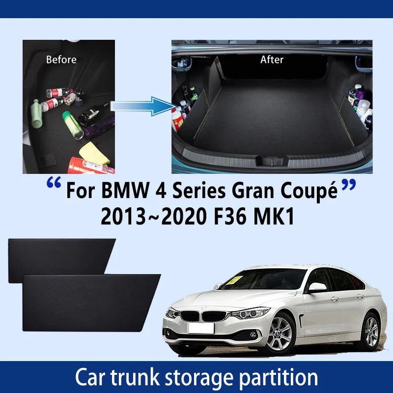 

Автомобильные аксессуары для BMW 4 серии Gran Coupé F36 2013 ~ 2020 2019, перегородка для хранения багажника, многофункциональное хранилище, автозапчасти для интерьера