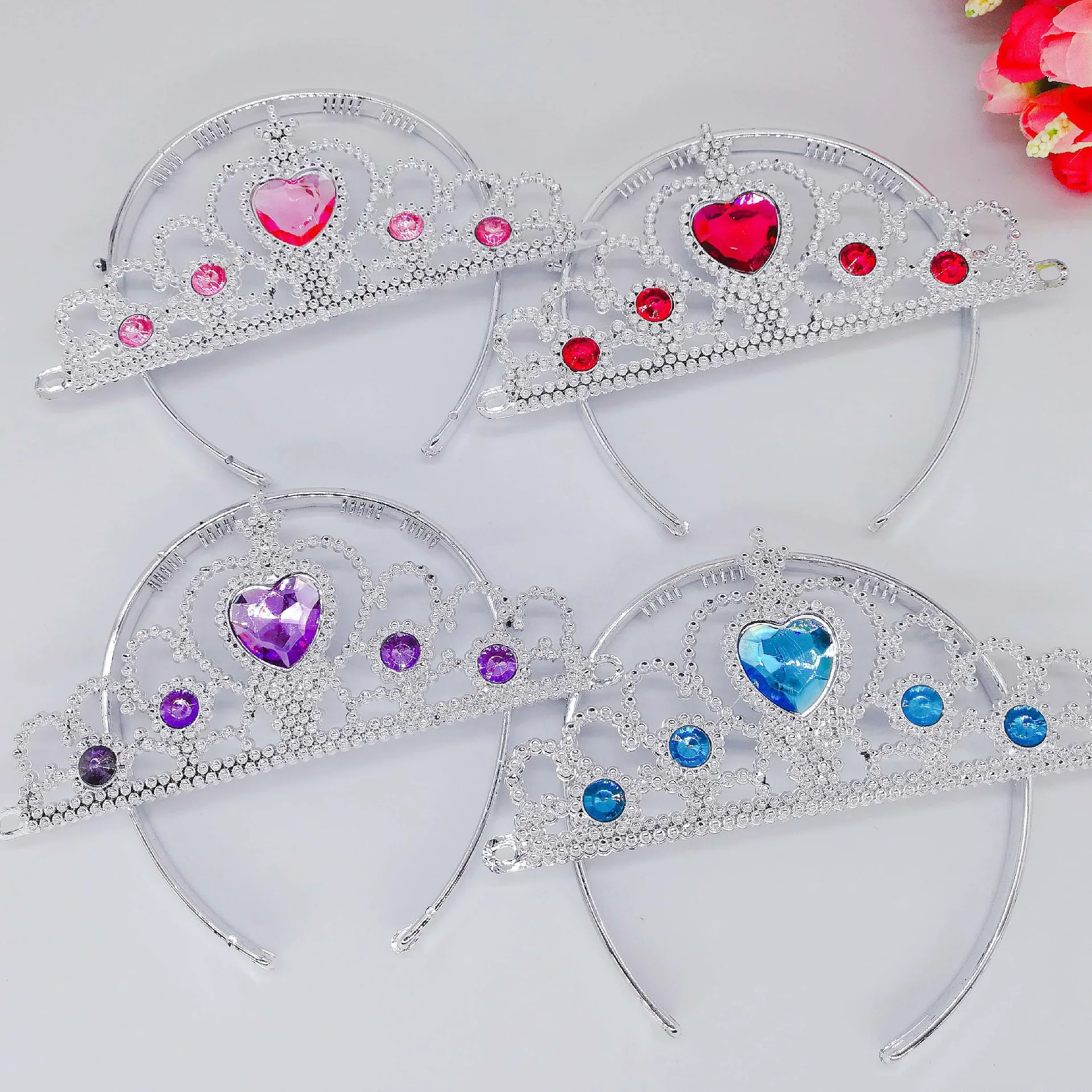 Girls Crown Headdress Figure Anime Children Sweet Princess Dress Up Cute Crown Hair Bands Accessories Female Jewelry Gifts