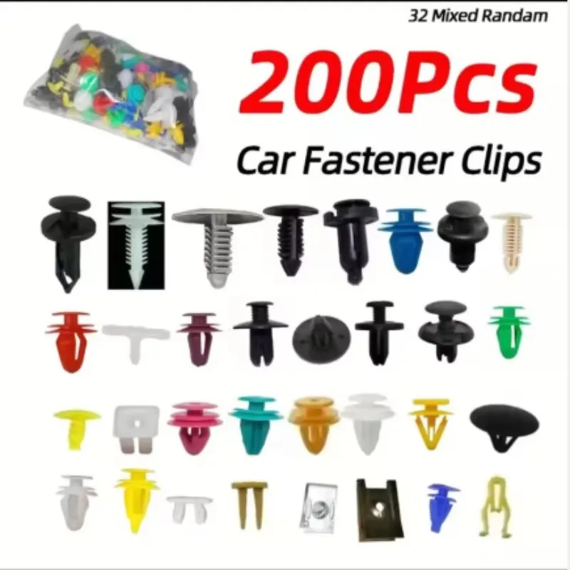 Clips de fixation universels mixtes pour pare-chocs de voiture, 50 à 200 pièces, fixation de voiture, Rivet, doublure de panneau de porte pour toutes les voitures