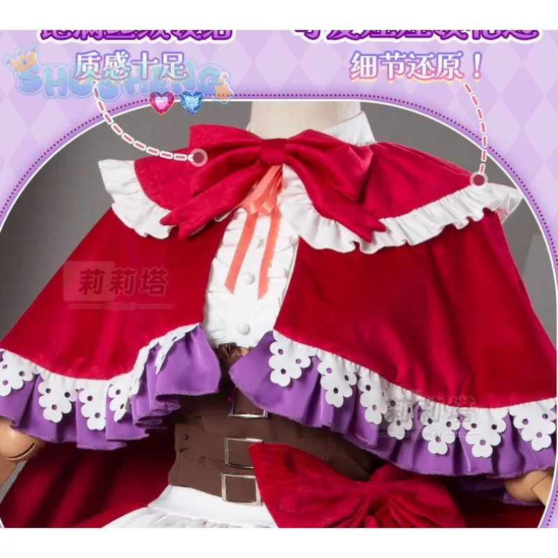 Manaka Laala Cosplay 10. Jahrestag Weihnachten rotes Lolita Kleid Anime PriPara Kostüm Party Geschenk Mädchen Accessoires süßes neues Set