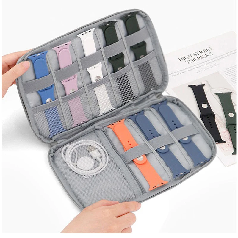 Uhrenarmband-Box für Apple Watch Armband-Etui Datenkabel Reise-Smartwatch-Armband Aufbewahrungstasche Uhren-Organizer – Detail 4