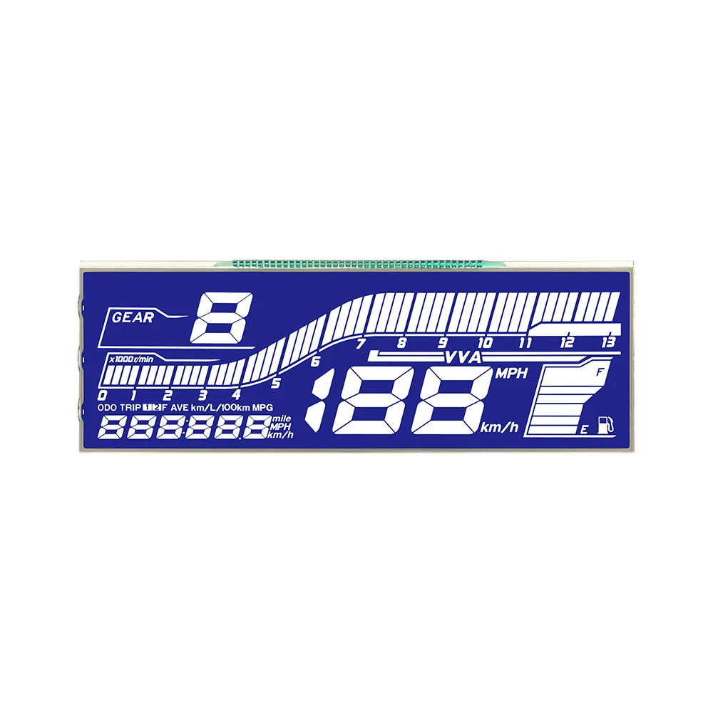Manufacturers Customize SJXDGW052 HTN Negative LCD Segment Code Screen Wide Temperature Anti Glare Motorcycle Instrument Screen