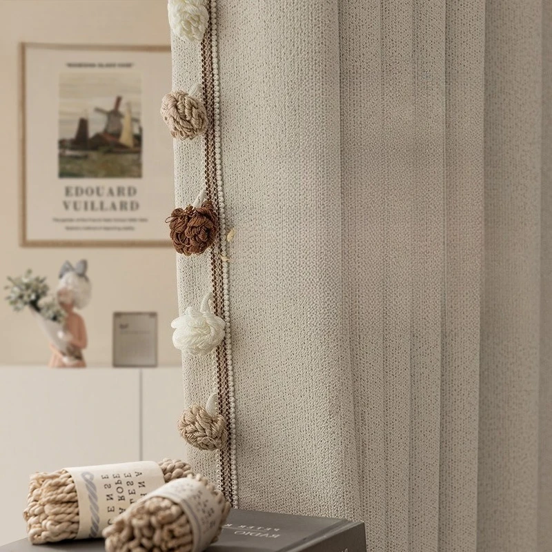 

Chenier Retro Premium Blackout Curtains Light Luxury High-end Heat Insulation Bedroom Living Room