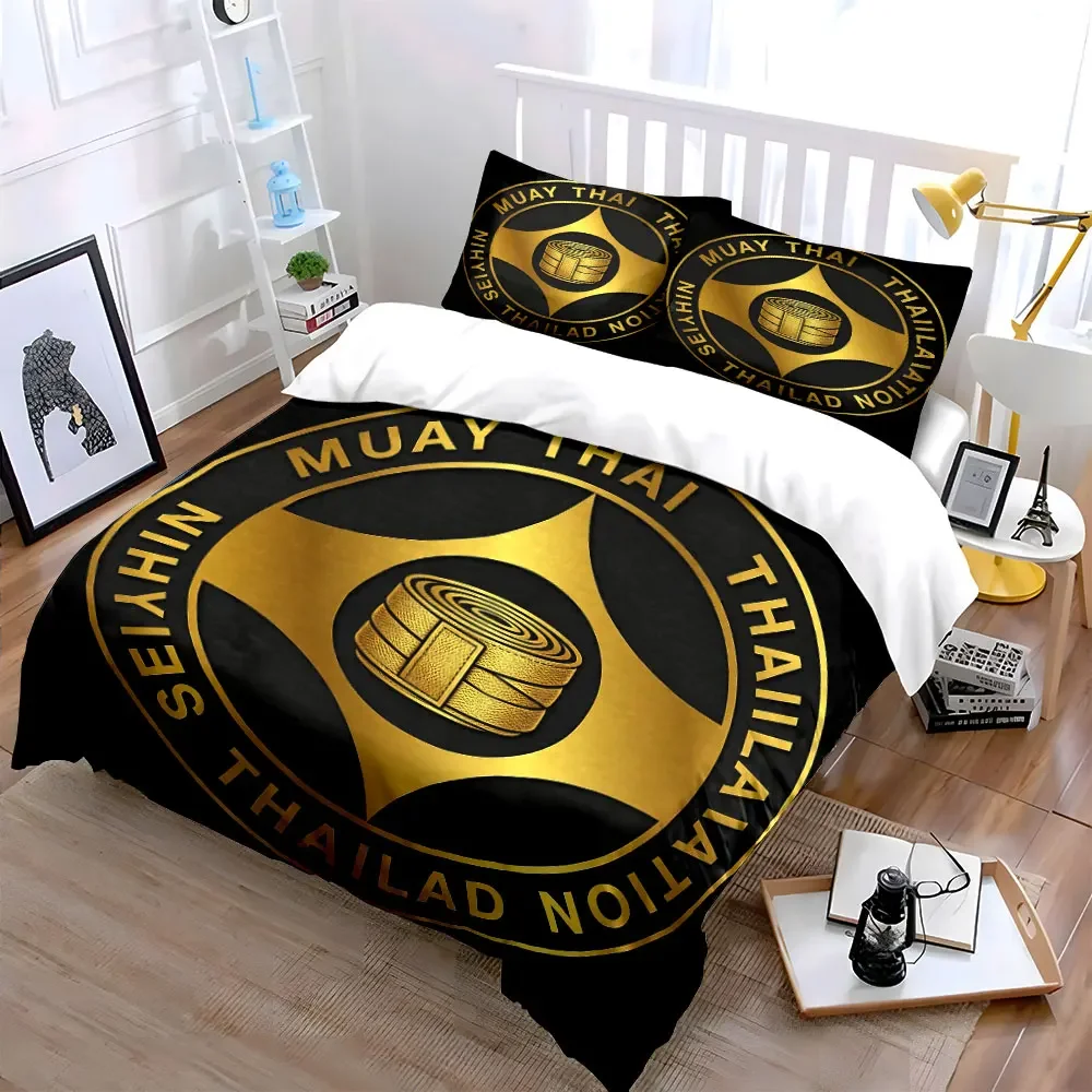 Muay Thai Training Accessories Set Soft Comfortable Duvet Cover Bedding Set Included 1*Duvet Cover & 2*Pillowcases, gift