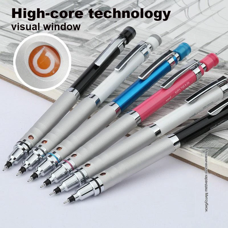 Uniball Kuru Toga Elite Mechanical Pencil, Auto Lead Rotation Starter Kit with 0.5mm Tip Drafting Writing Office School Supplies