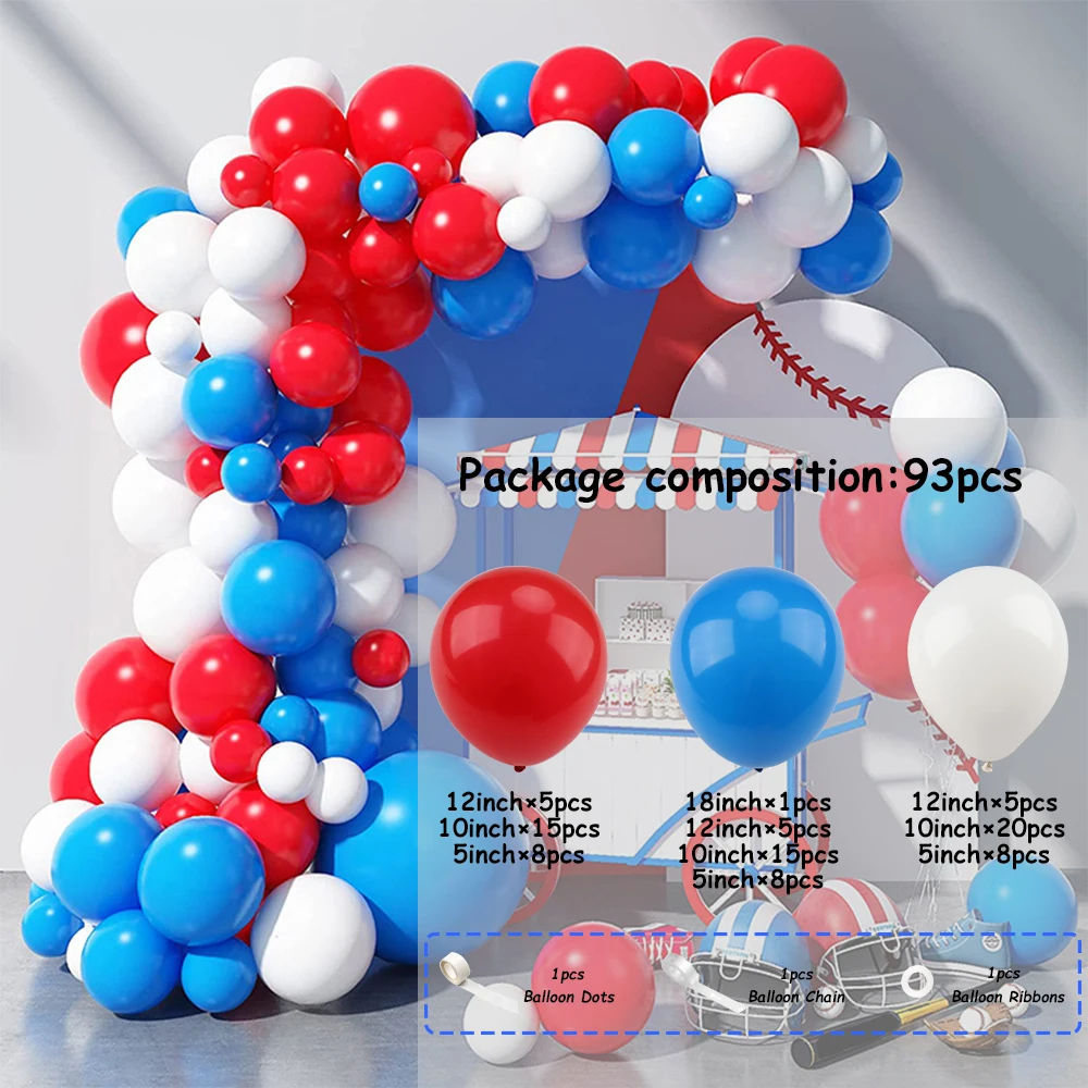 

Red White and Blue Balloon Garland Arch Kit Party Balloon Boys Kids Birthday Party Graduation Independence Day Decoration Globos