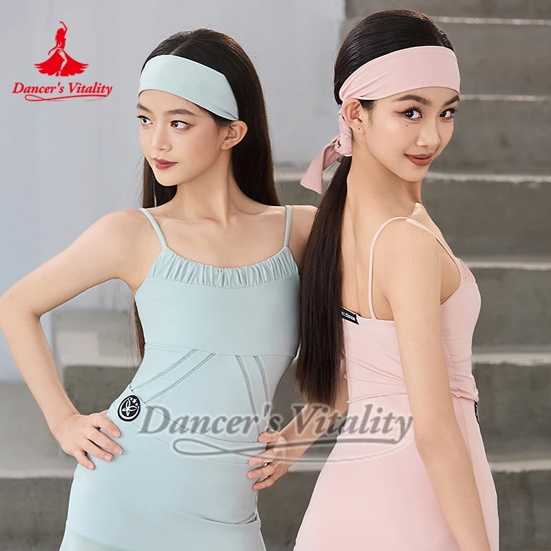 

Teenager Chacha Sling Sleeveless Tops and Fringed Lower Hem Skirt Dancer's Vitality Child Latin Perform&Practise Dancing Clothes