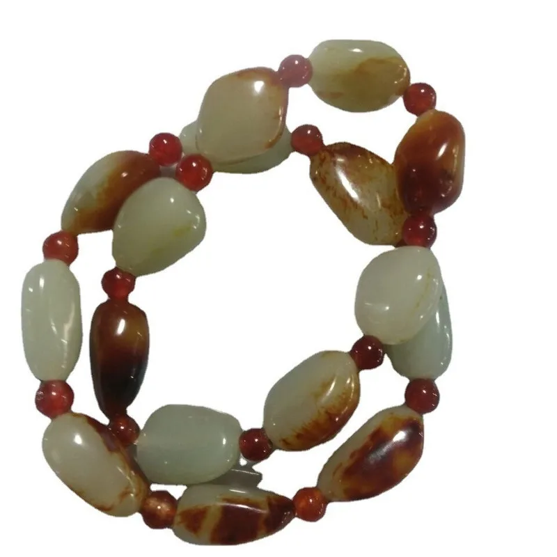 , Jade Irregular Shape , Hotan Bead Bracelet