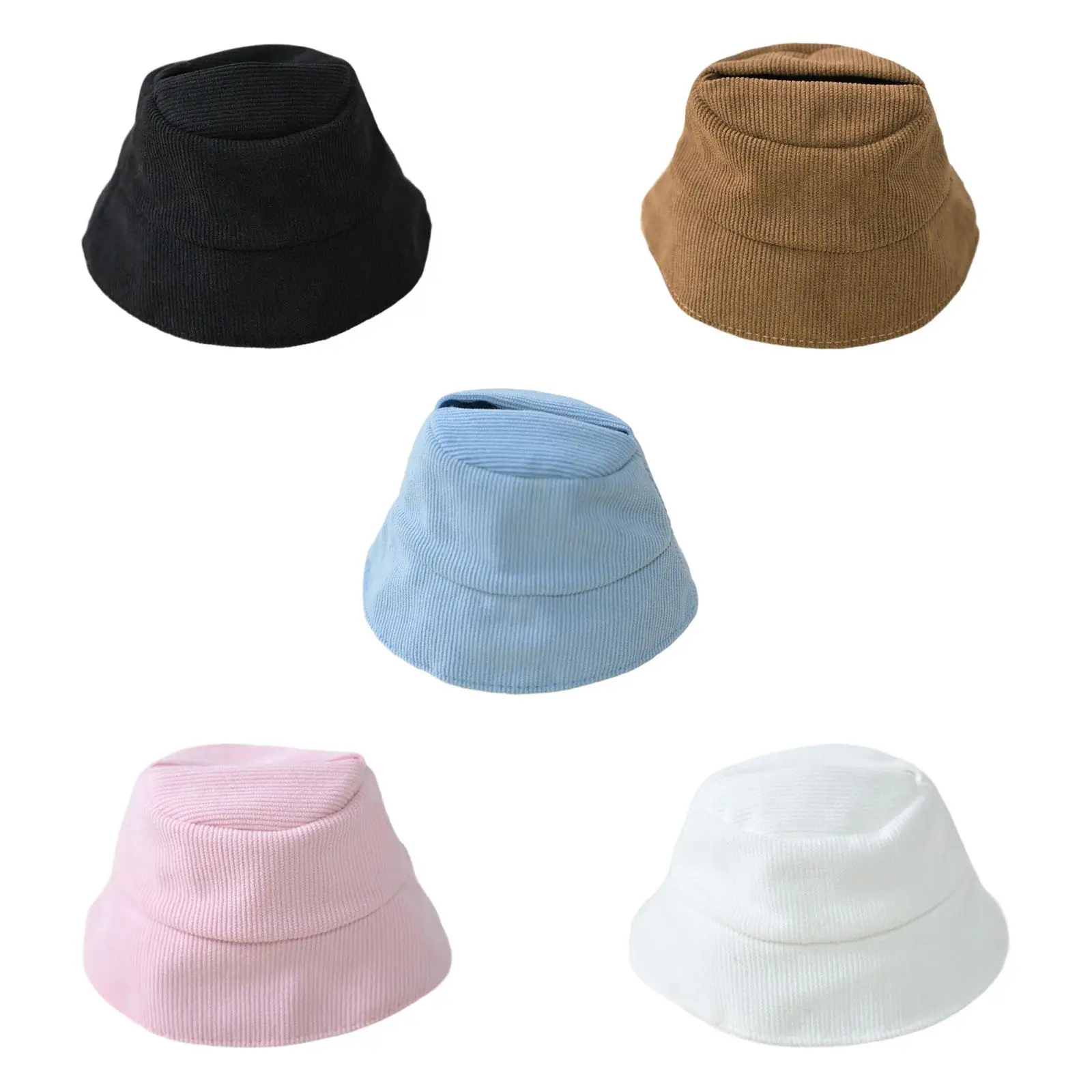 17cm Doll Plush Hat Miniature Bucket Dress Up Outfit Pretend Play Accessories for Dolls House Decoration