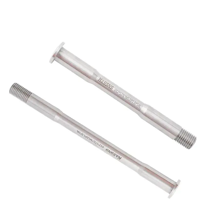 AliExpress NONE 12X100 15x110 12X142 12x148 Titanium Bicycle Thru Axle 12mm 15mm threaded through shaft boost mtb dirt Road Bike Hub Fork Rod