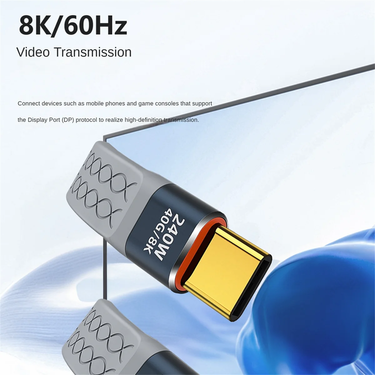 USB4 Data Cable 40Gbps USB C to Type C Short Cable PD 240W 8K 60Hz_N34R