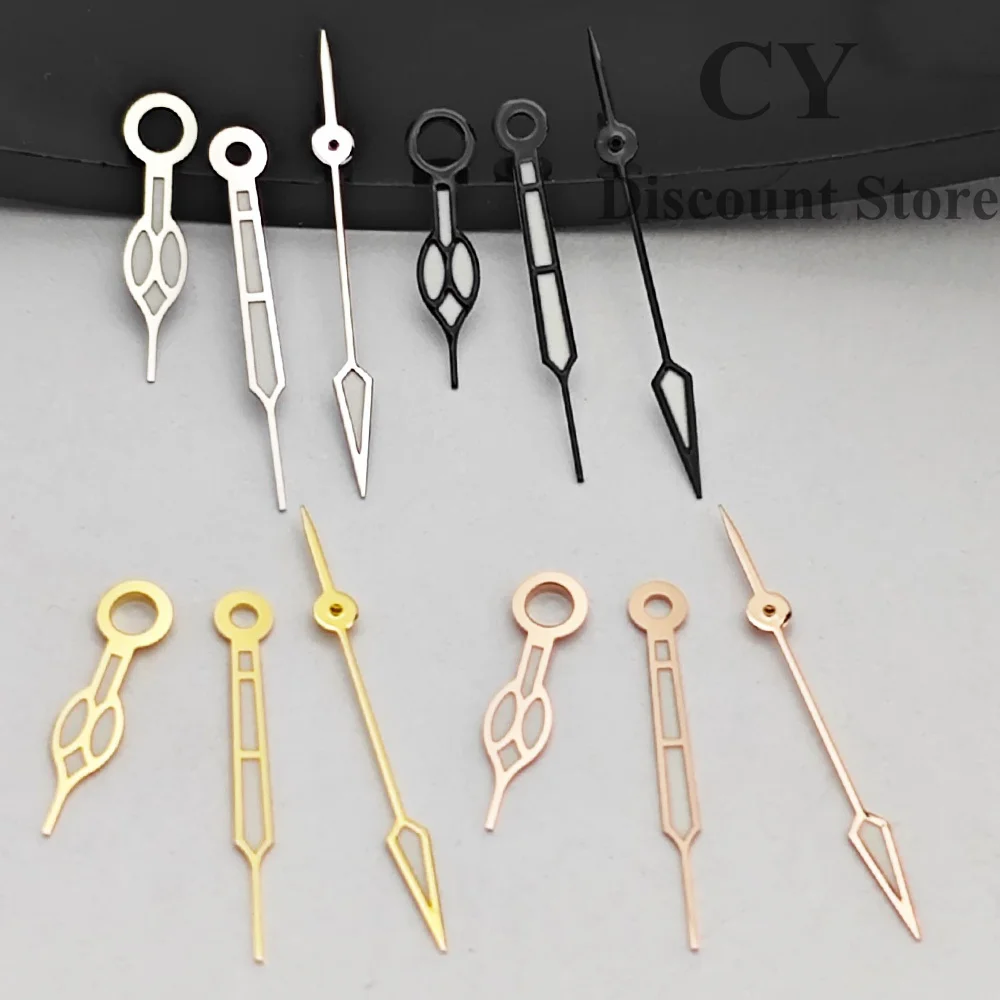 ساعة ريتشوس NH35 فضي/أسود/ذهبي/ذهبي وردي عقارب خضراء مضيئة تناسب حركة NH35 NH36