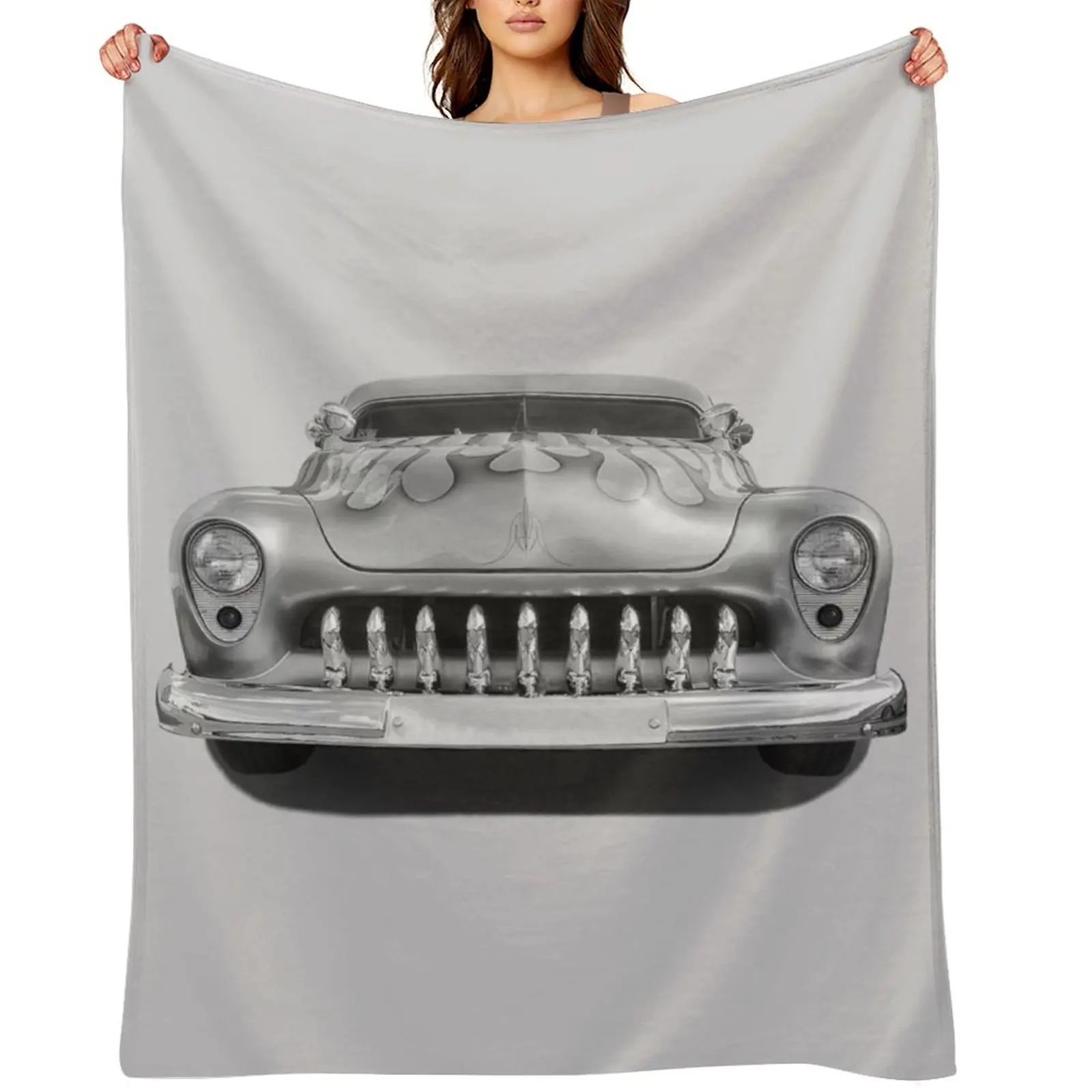 

1950 Mercury Cruiser Throw Blanket Large blankets and throws Heavy Flannel Fabric Blankets