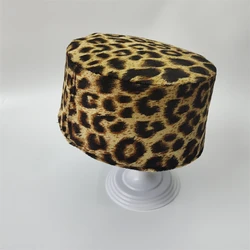 Leopard Oração Hat para Homens, Kippah Hijab, muçulmano Caps, Colthing islâmico, Arábia Saudita, judeu, Indonésia, Frete Grátis