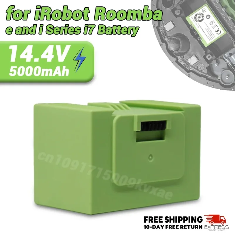 Original 14.4V 2600mAh i7 Battery Replacement for iRobot Roomba e & i Series i7+ e5 7150 7550 i3 3150 i3+ 3550 i4 4150 Parts