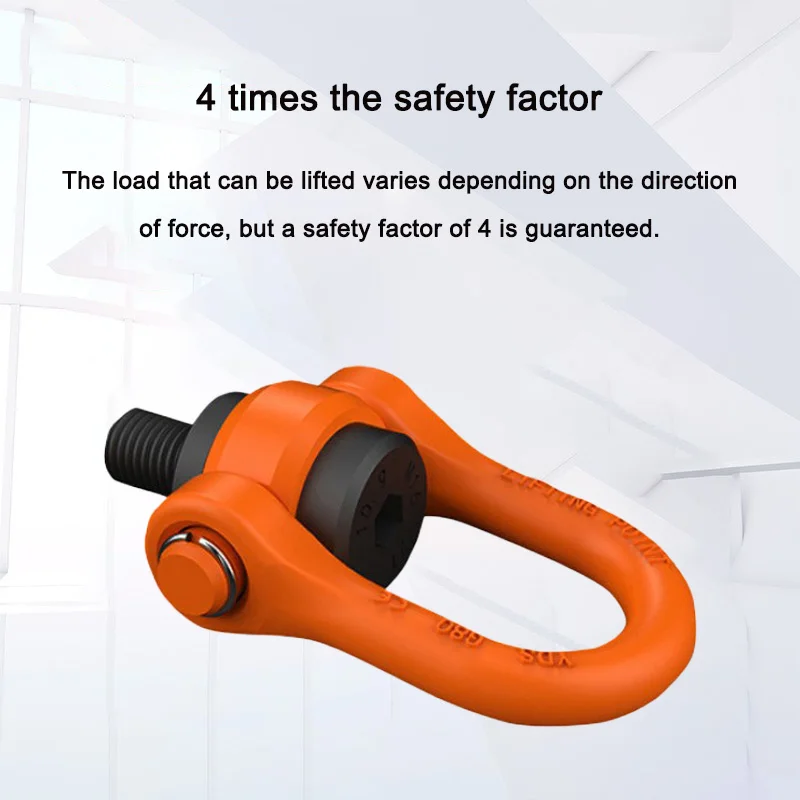 Anillo de elevación giratorio de acero de aleación G80, anillos de elevación giratorios con rodamiento de bolas, anillos giratorios de aparejo YDS, pernos de ojo giratorios para elevación