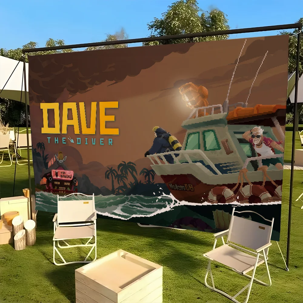 لعبة D-DAVE علم D-DIVER للتخييم في الهواء الطلق بار نزهة ديكور منزلي للحفلات لافتة زينة