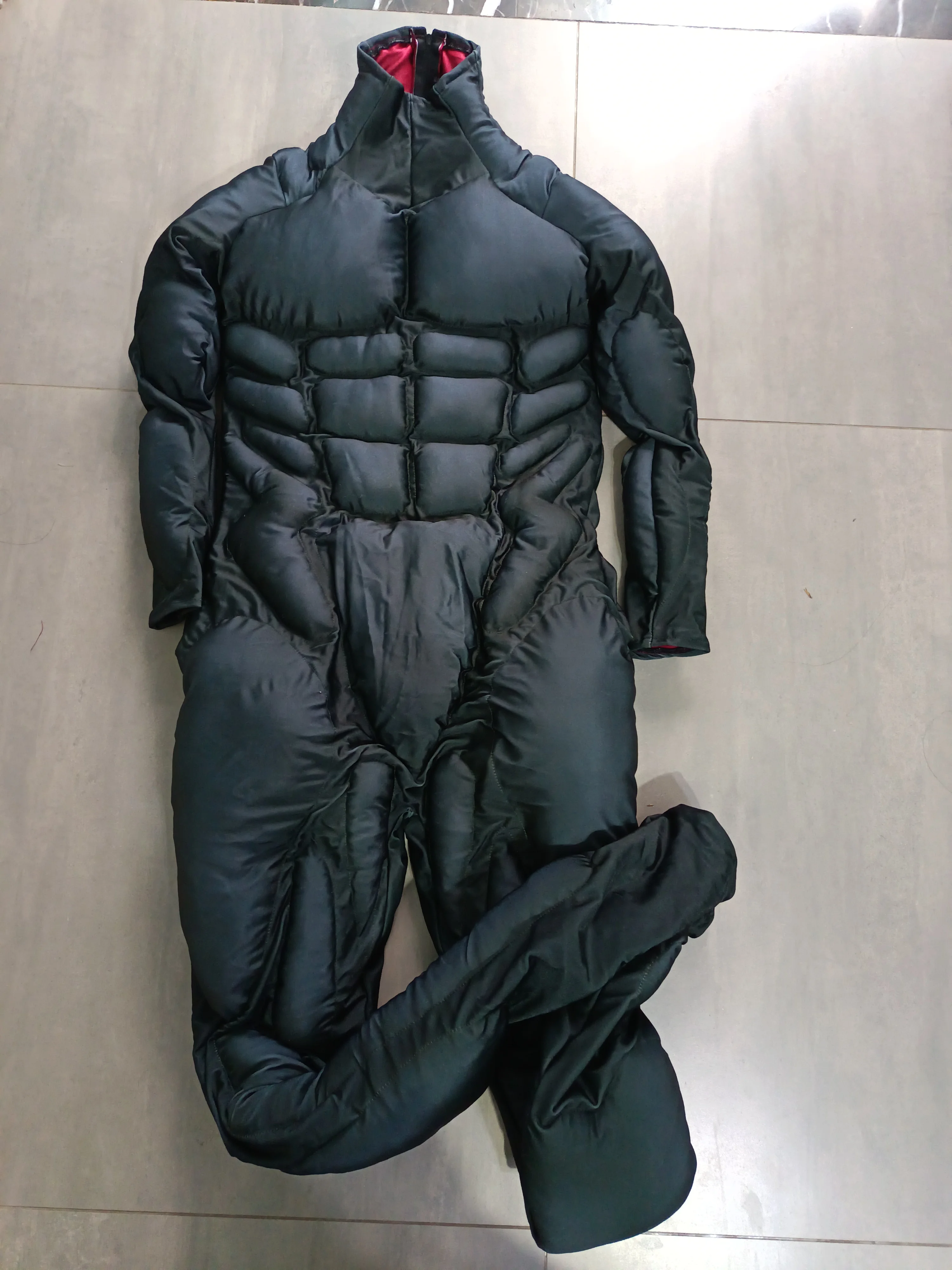 Customized Top Quality New Black Muscle Suit Fullbody Muscle Padding Costume Fake Muscle Costume Muscular Body Suit