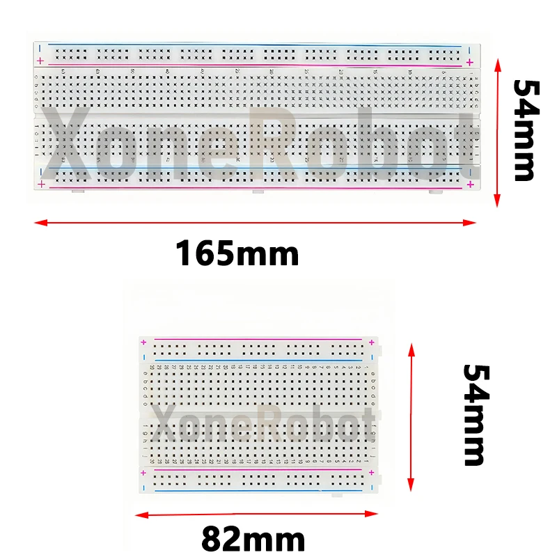 جديد MB102 اللوح 400/830 نقطة لحام PCB لوح خبز أبيض/شفاف اختبار تطوير DIY لاردوينو