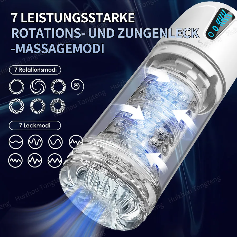 Tay Nghe Kính Xoay Nam Masturbator Tự Sướng Tự Động Piston USB Sạc Thông Minh Đồ Chơi Dành Cho Nam