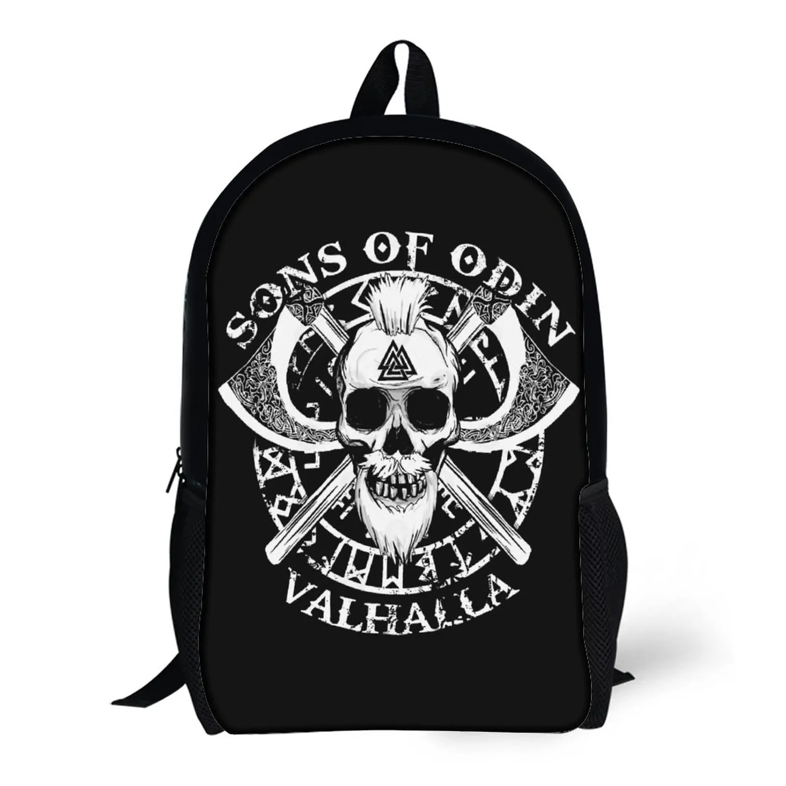 3 in 1 Set 17 Inch Backpack Lunch Bag Pen Bag SONS OF ODIN Viking Valhalla Thor Rune Val Durable Blanket Roll Comfortable Summer