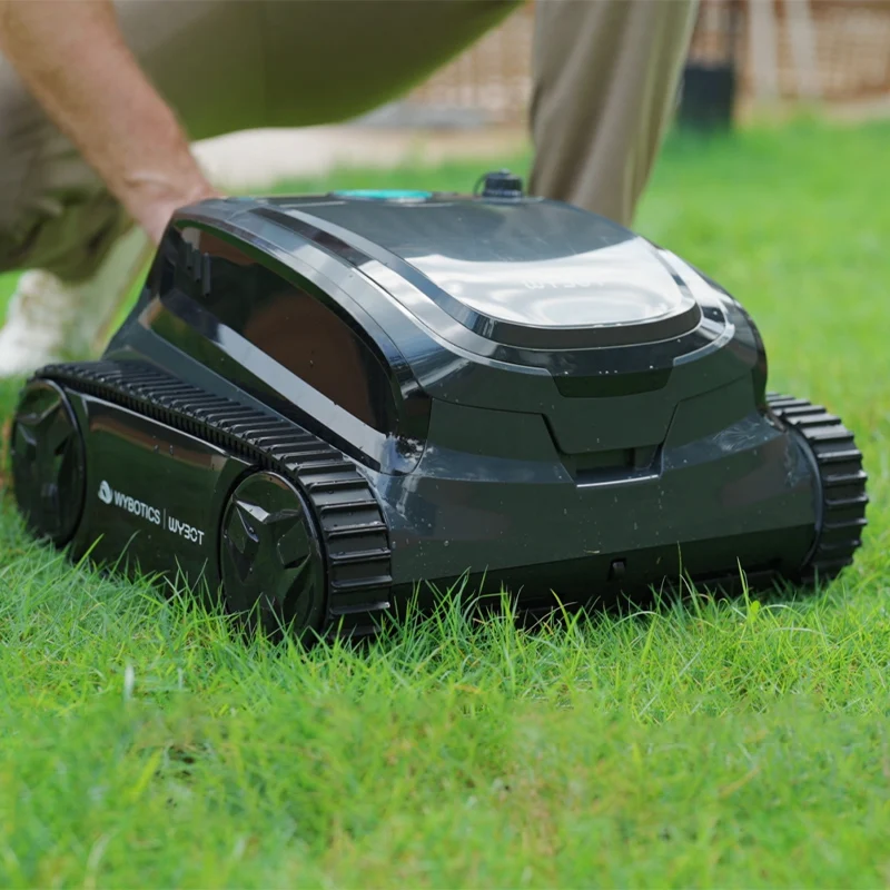 Automatic Rechargeable Pool Cleaning Robot for Efficient Bottom and Wall Debris Removal in All Pool Types