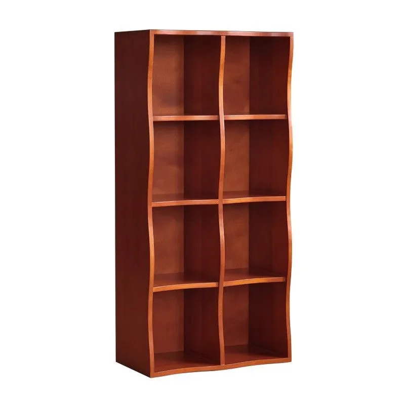 

Floor-to-ceiling bookcase Living room magazine shelf Vintage locker Solid wood study