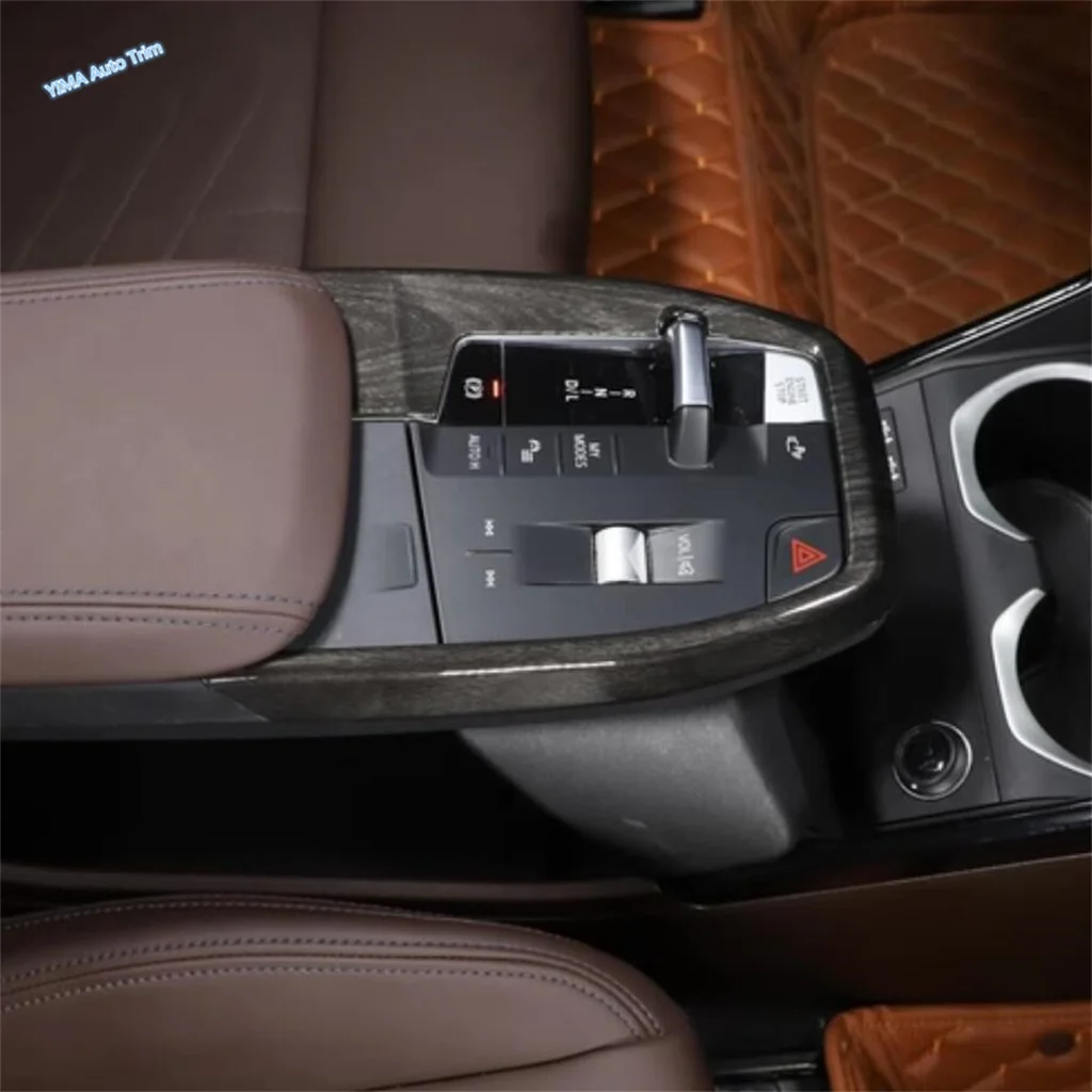 

Carbon Fiber Style Car Center Control Gear Shift Panel Water Cup Holder Frame Cover Trim Accessories For BMW X1 U11 2023 2024
