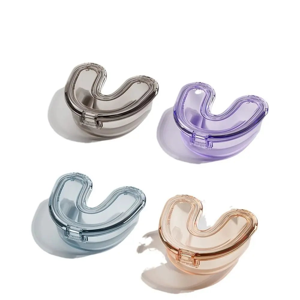 Sealed Simple Denture Case U Shape Leak Proof Transparent Denture Box Oral Care False Teeth Box Orthodontic Retainer Case
