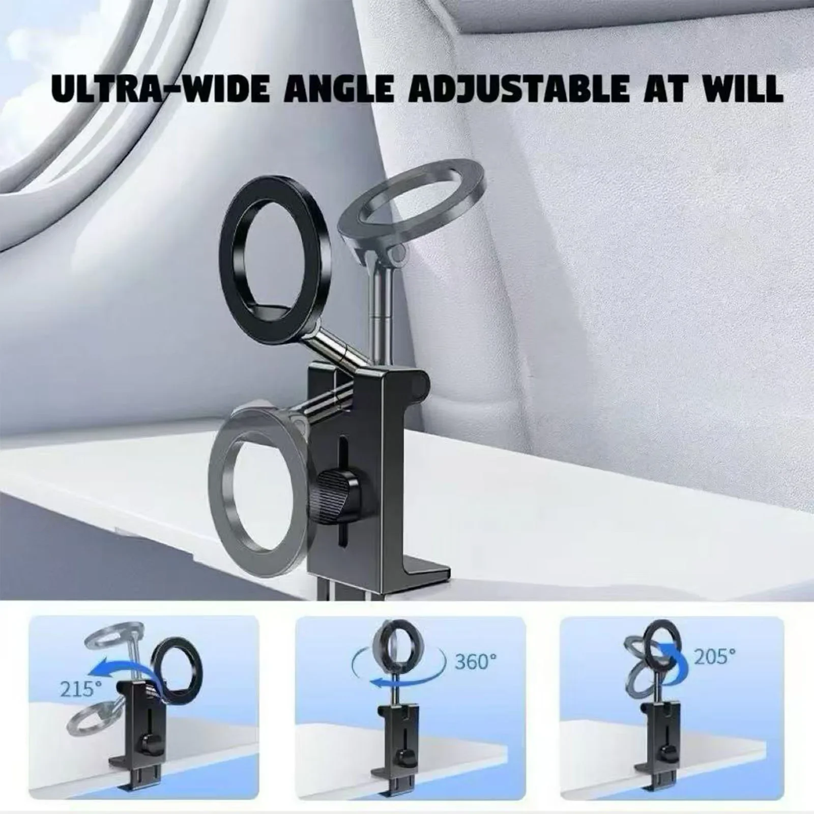 

Magnetic Phone Mount Car Phone Holder Mount For Backseat Foldable Smartphones Stand For Calling Navigation GPS Video Recording