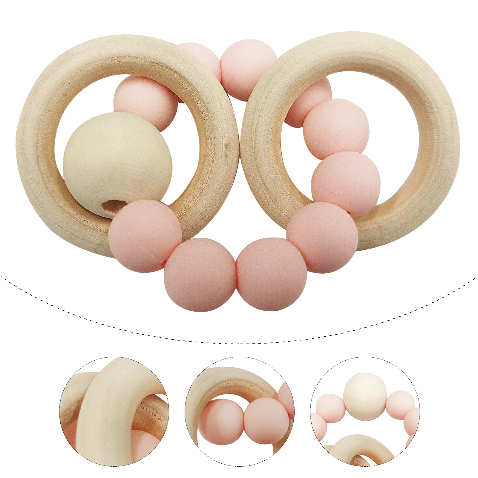 

Милый детский браслет для укуса, кольца для рук при прорезывании зубов для младенцев, малышей, успокаивает десны, раздели, внимание, поощряет развитие