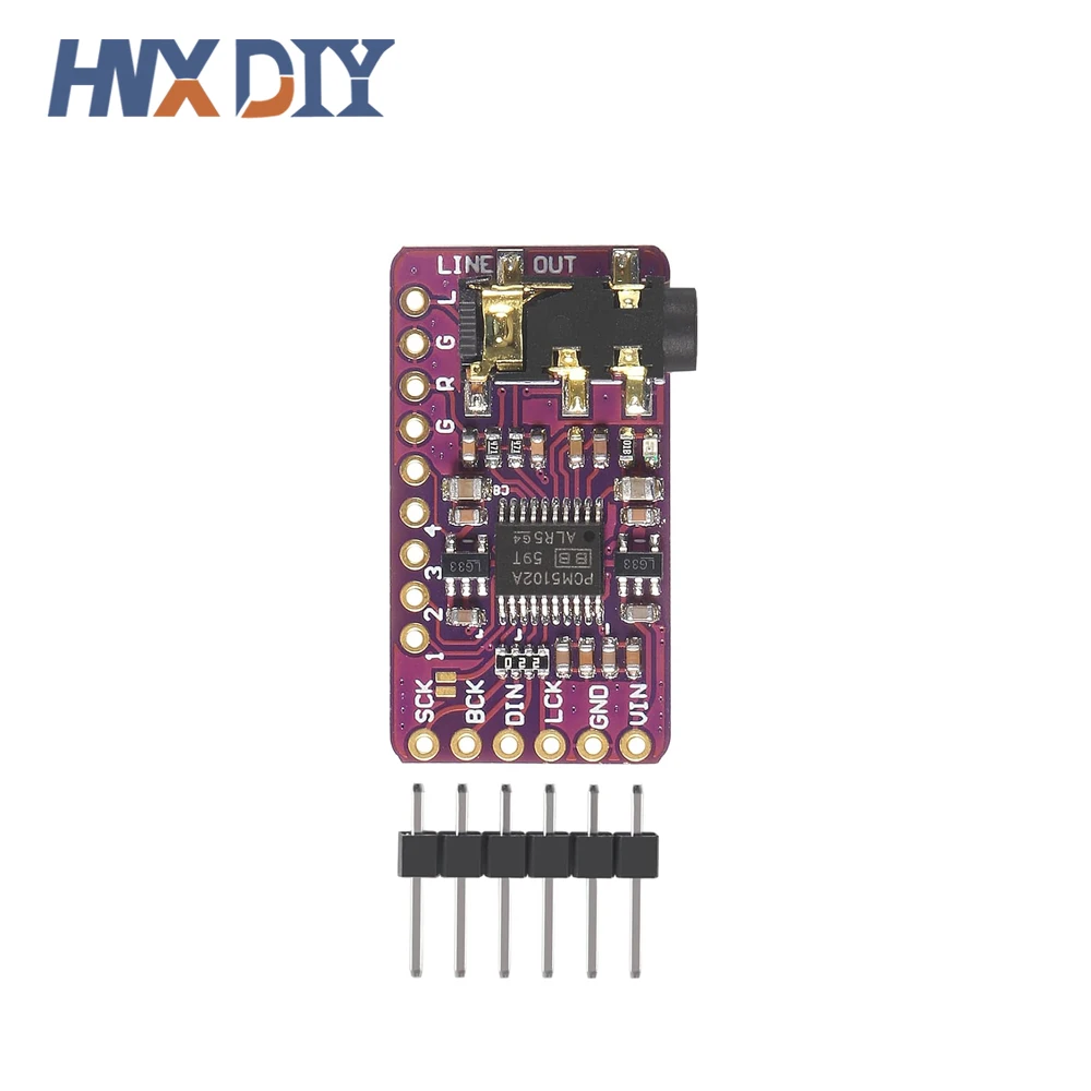 1-10PCS Interface I2S PCM5102A DAC Decoder GY-PCM5102 I2S Player Module For Raspberry Pi pHAT Format Board Digital Audio Board