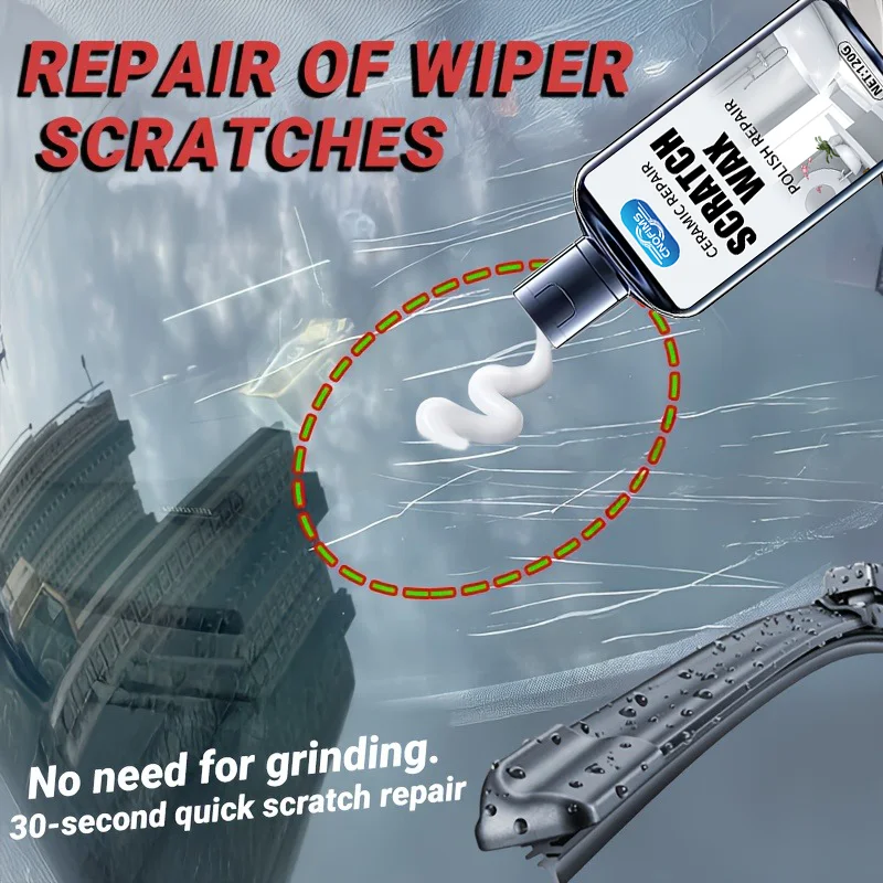 High-efficiency wiper scratch repair fluid - windshield scratch repair tool, quick solution kit for scratches on watches/mobile