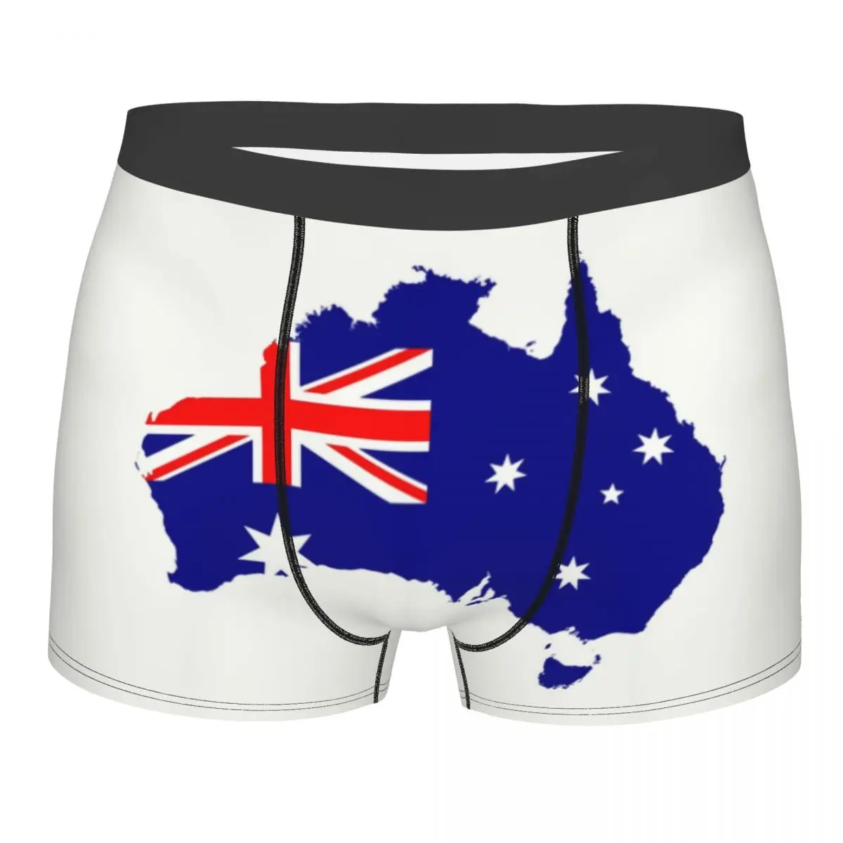 Ropa interior con mapa de la bandera de Australia para hombre, Bóxer Sexy con estampado personalizado, calzoncillos patrióticos australianos, bragas transpirables