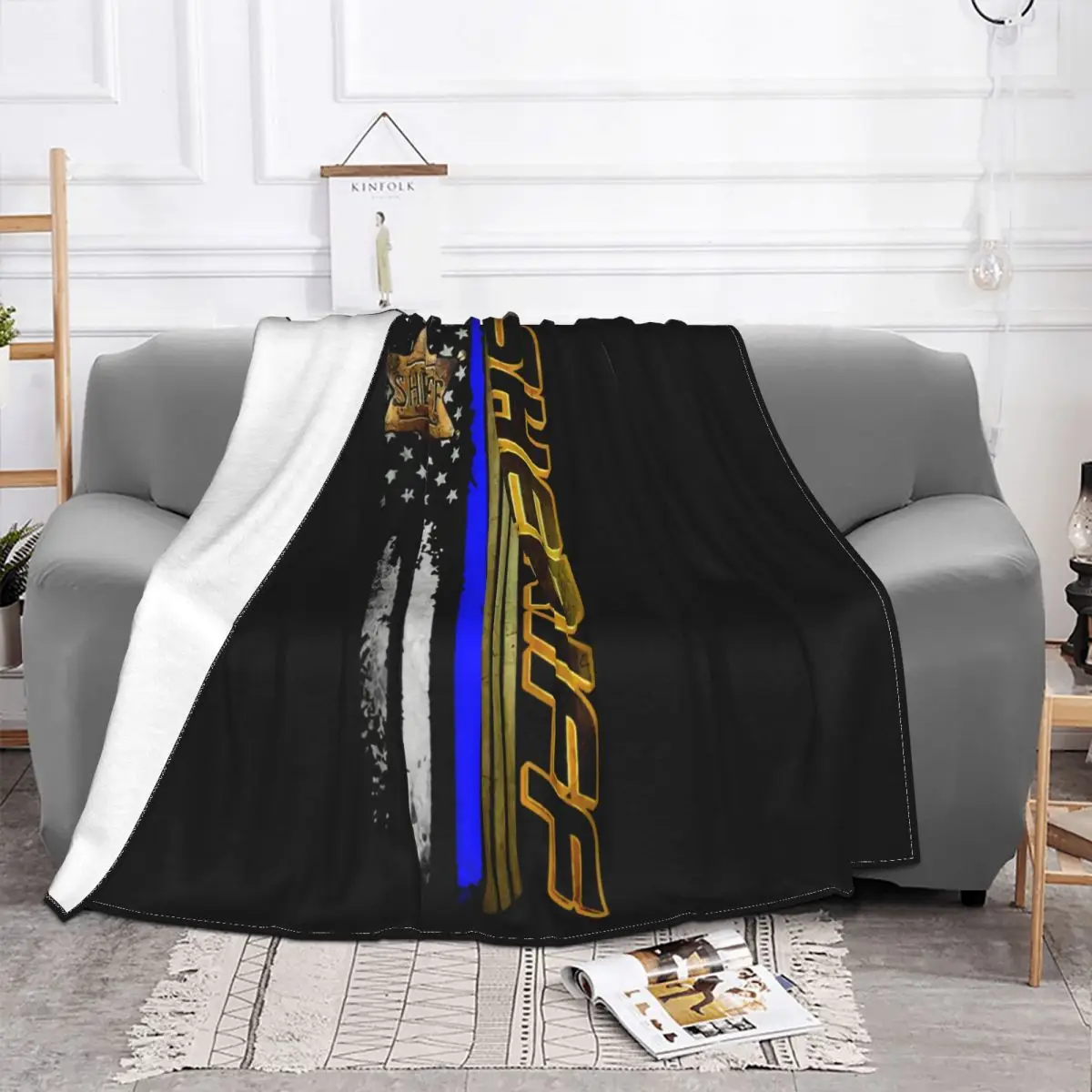 Cool Sheriff Flag Preshrunk Cotton Women Men Female Unisex Text Middle Aged Best Selling Top Throw Blanket