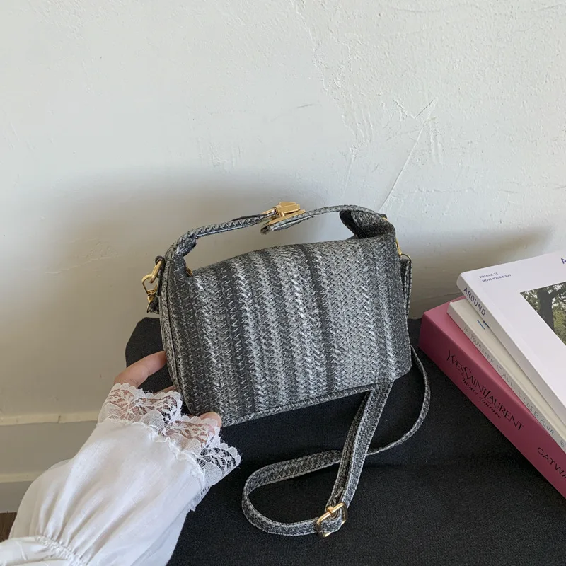 

2025 S/S Korean Style Small Square Bag, Women's Fashion Chain Strap Multi-way Shoulder Crossbody Purse, Vintage Quilted Handbag