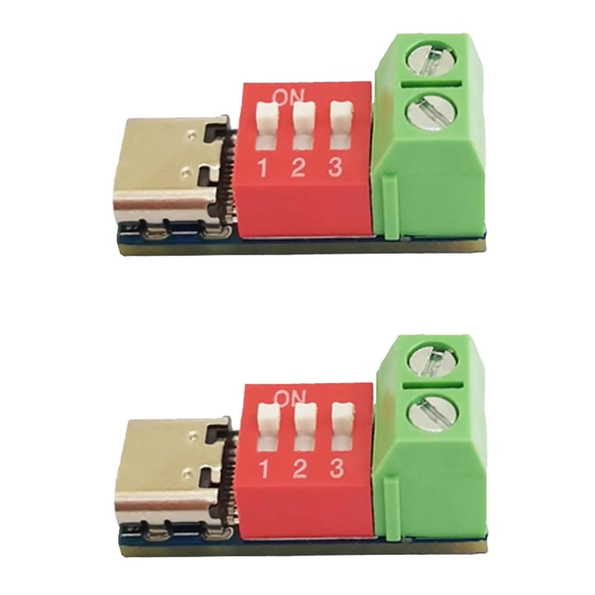 2PCS Type-C PD QC Trigger 5V-20V DC Adjustable Voltage Power Module Dial Adjustment Voltage Fast Charging Decoy Module