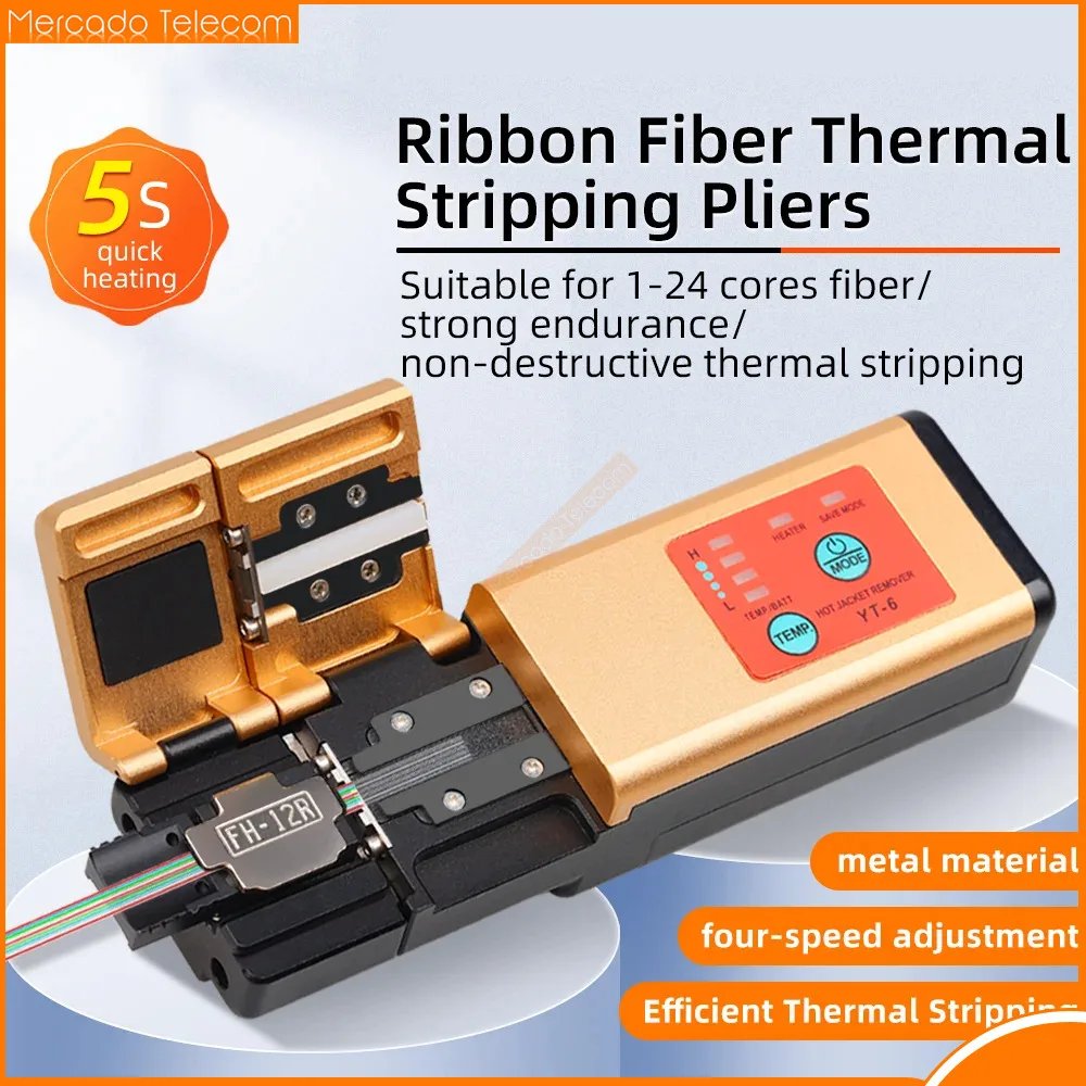 

Ribbon optical fiber thermal stripping pliers 1-12 cores Heated coating thermal stripper 2 cores 4 cores 6 cores 8 cores 12 core