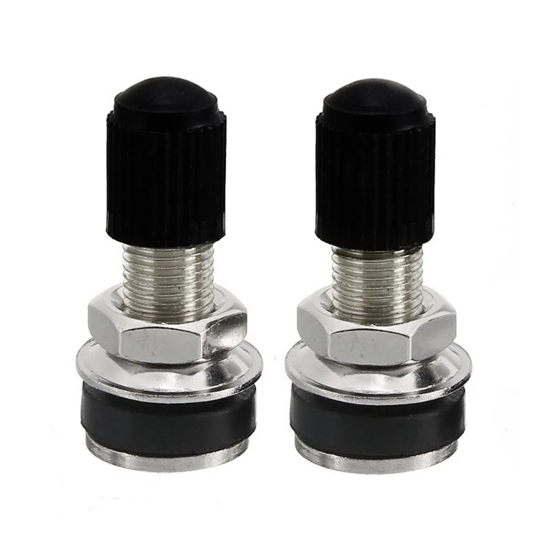 

R6FA 1 Pair Replacement 35mm Tire Valves Tubeless Tire Valves Universal Motorbike Car Tire Valves with Dustproof Cover Caps