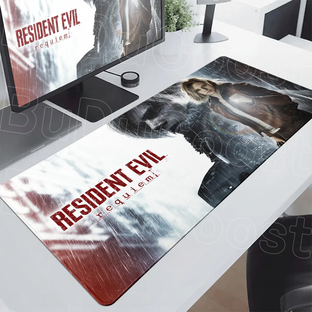 R-Resident Evil Requiem Game Laptop Office Table Pad XXL Large Gaming Stitch Edge Mouse Mat Rubber Durable Keyboard Speed Carpet